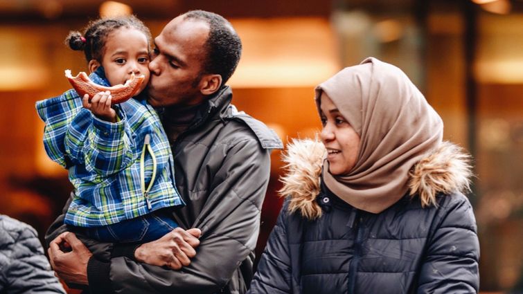 young family with toddler