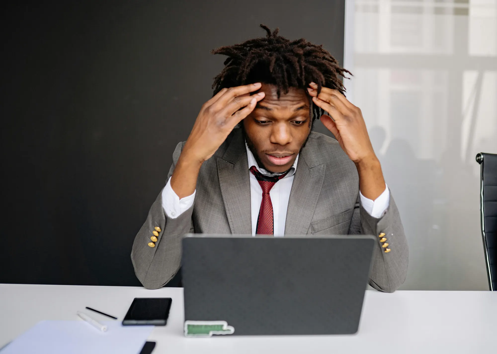 image of a frustrated looking person