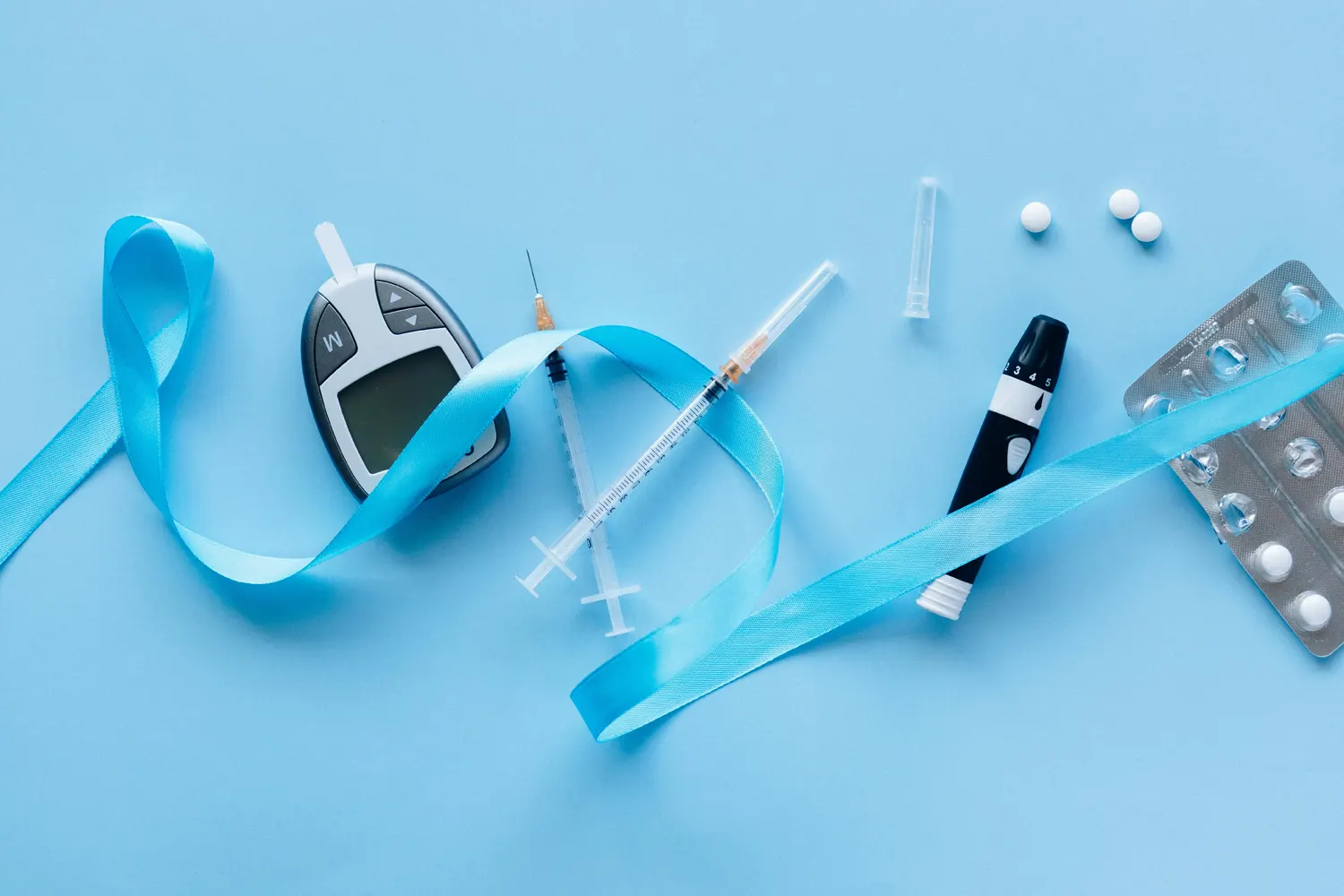 diabetes medication and testing kit