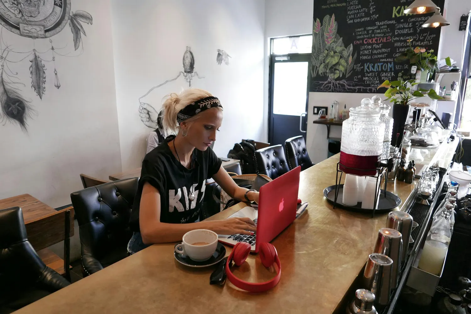 female small business owner in cafe