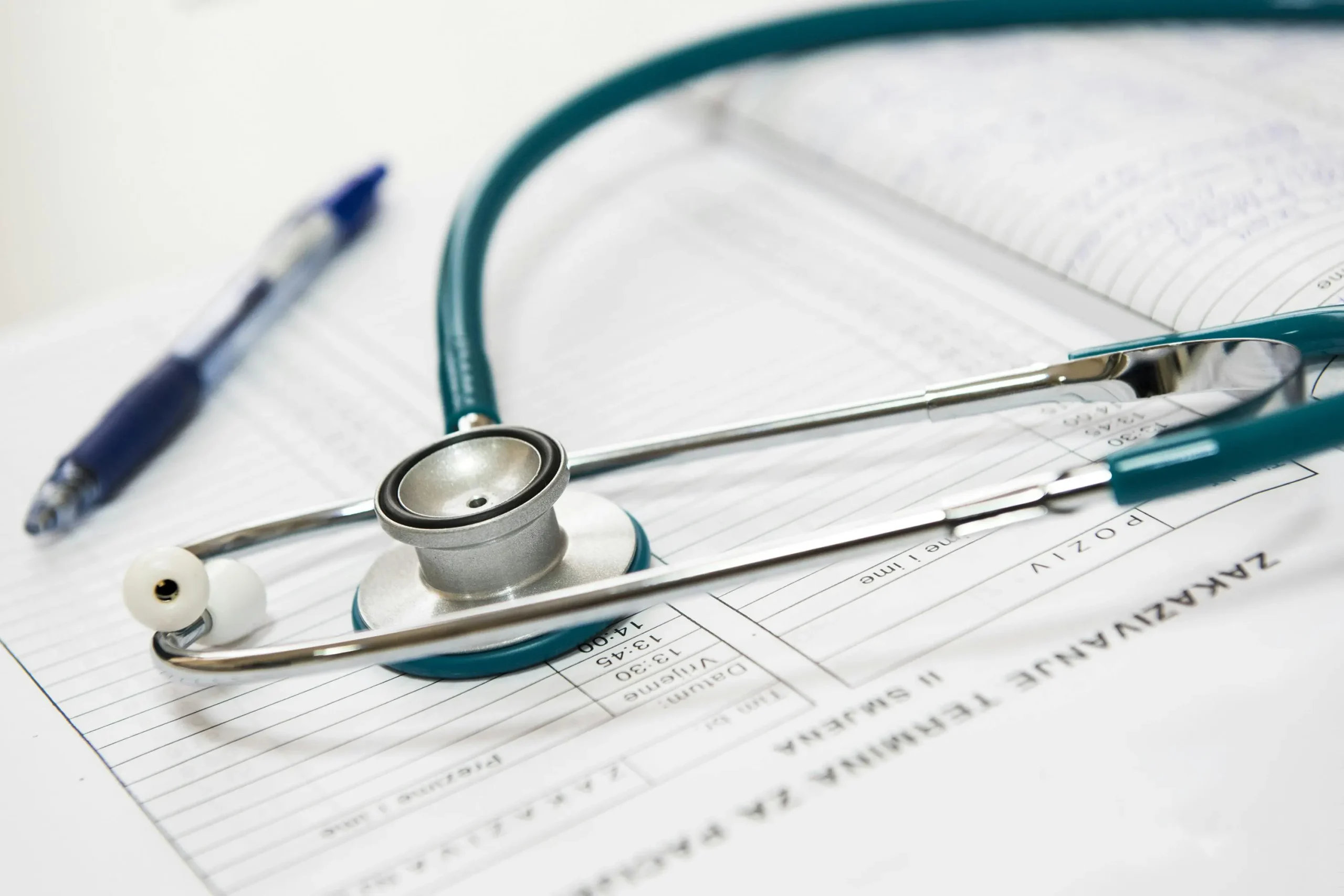 stethoscope used in a basic medical exam