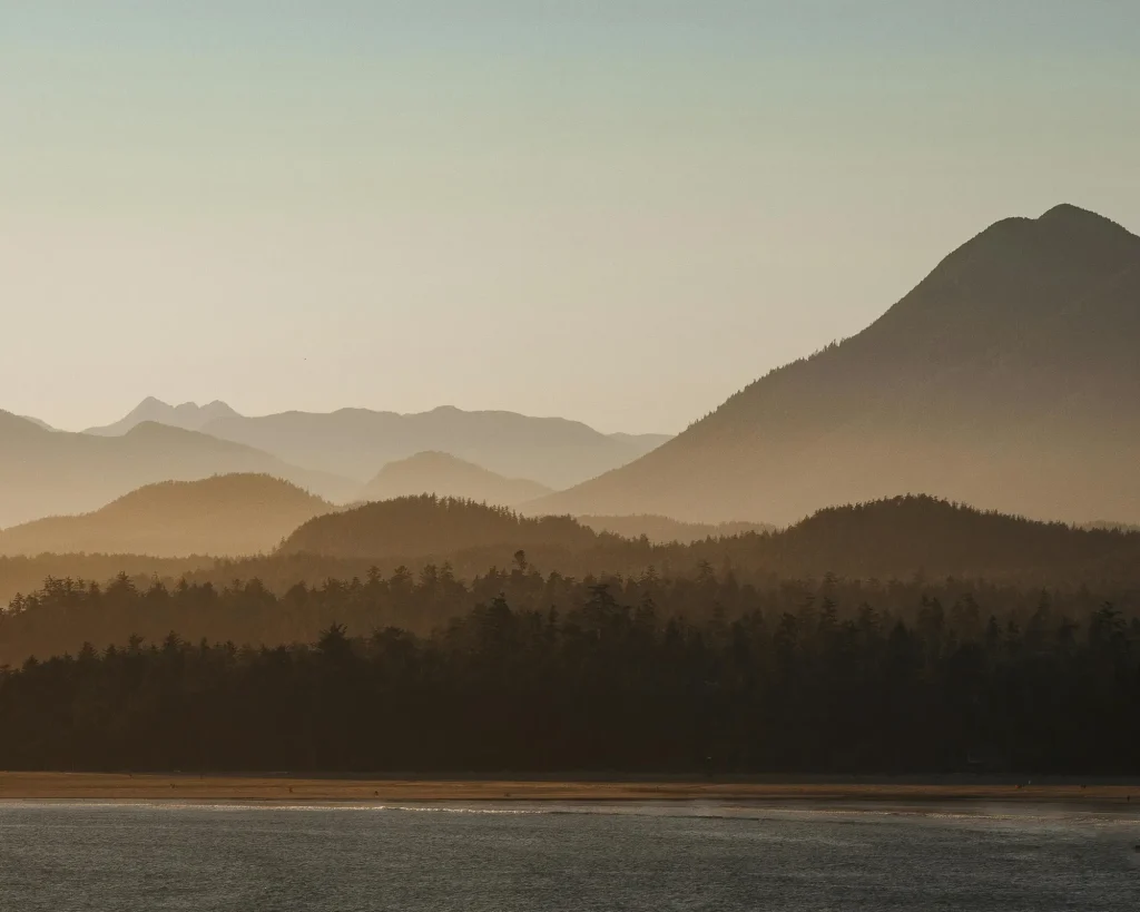 mountains off Tofino, B.C.